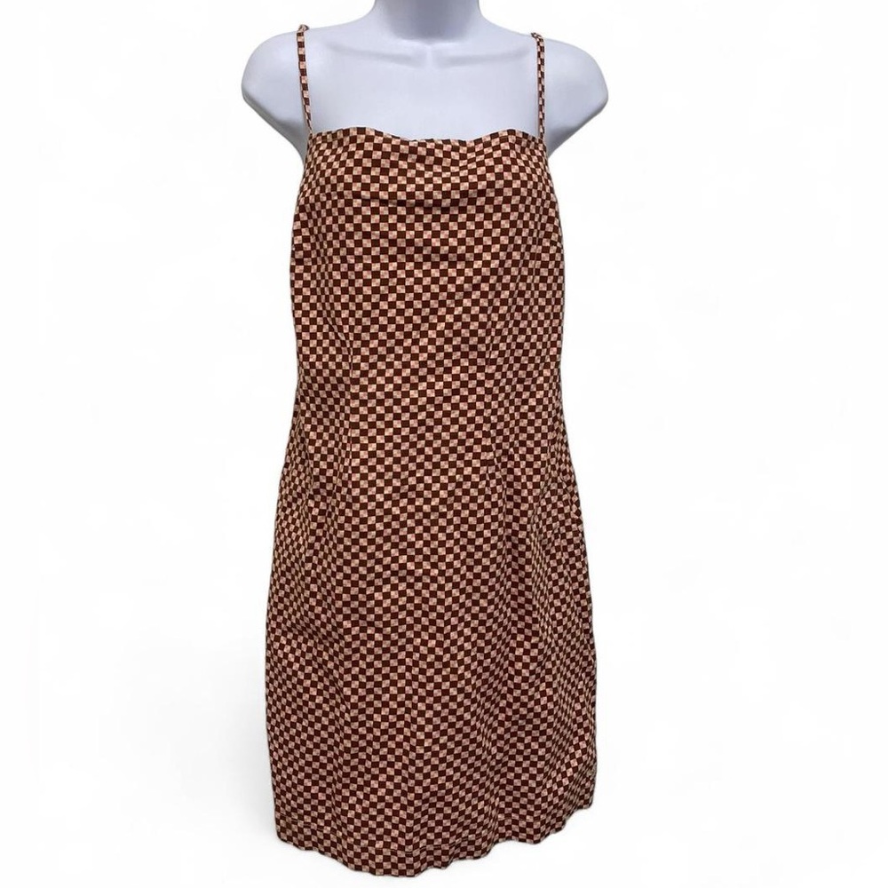 Levi's NWT Brown and Pink Checkerboard Dress